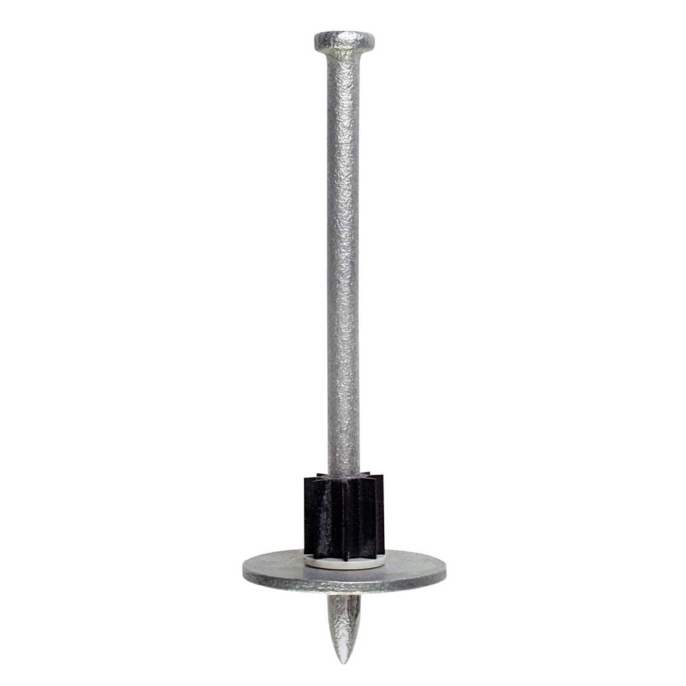 Simpson Strong-Tie .157 pulg. x 2-1/2 pulg. Pasador accionado por pólvora con arandela de 1 pulg. Simpson Strong-Tie .157 pulg. x 2-1/2 pulg. Pasador accionado por pólvora con arandela de 1 pulg.